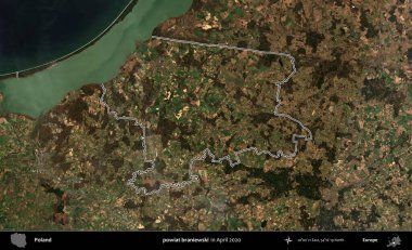 powiat braniewski. Polonya 'nın idari bölgesini Nisan 2020' de çekilen Kopernik Nöbetçi karolarından oluşan bir uydu görüntüsüne göre özetledik.