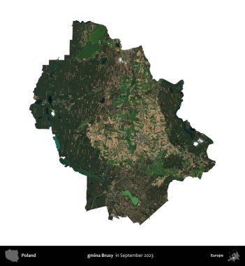 - Evet, öyle. Polonya idari bölgesi, Eylül 2023 'te çekilen Kopernik Nöbetçi karolarından oluşan bir uydu görüntüsü üzerinde beyaza izole edildi.