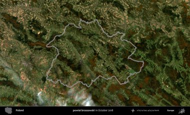 powiat brzozowski. Polonya 'nın idari bölgesini, Ekim 2018' de çekilen Kopernik Nöbetçi karolarından oluşan bir uydu görüntüsüne göre özetledik.