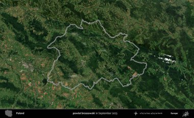 powiat brzozowski. Eylül 2023 'te çekilen Copernicus Sentinel karolarından oluşan bir uydu görüntüsü üzerine Polonya' nın idari bölgesinin ana hatlarını belirledik.