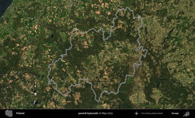powiat bytowski. Polonya 'nın idari bölgesini Mayıs 2023' te çekilen Kopernik Nöbetçi karolarından oluşan bir uydu görüntüsüne göre özetledik.