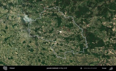 powiat chelmski. Mayıs 2018 'de çekilen Kopernik Nöbetçi karolarından oluşan bir uydu görüntüsü üzerine Polonya' nın idari bölgesinin ana hatlarını belirledik.