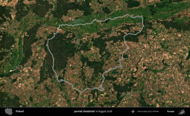 powiat chodzieski. Polonya 'nın idari bölgesini Ağustos 2018' de çekilen Kopernik Nöbetçi karolarından oluşan bir uydu görüntüsüne göre özetledik.