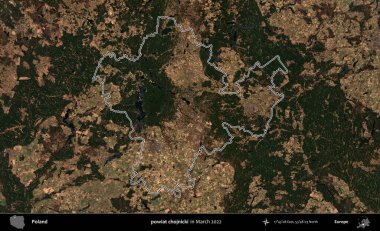 powiat chojnicki. Polonya 'nın idari bölgesini Mart 2022' de çekilen Kopernik Sentinel karolarından oluşan bir uydu görüntüsü ile özetledik.