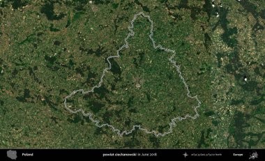 powiat ciechanowski. Polonya 'nın idari bölgesini Haziran 2018' de çekilen Kopernik Nöbetçi karolarından oluşan bir uydu görüntüsüne göre özetledik.