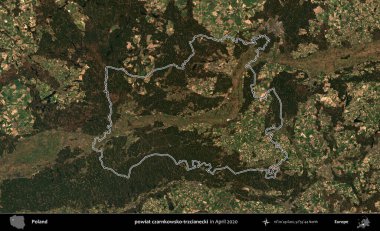 powiat czarnkowsko-trzcianecki. Polonya 'nın idari bölgesini Nisan 2020' de çekilen Kopernik Nöbetçi karolarından oluşan bir uydu görüntüsüne göre özetledik.