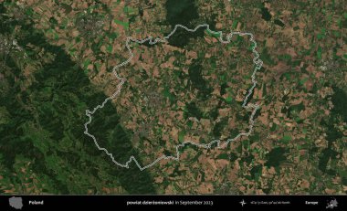 powiat dzierzoniowski. Eylül 2023 'te çekilen Copernicus Sentinel karolarından oluşan bir uydu görüntüsü üzerine Polonya' nın idari bölgesinin ana hatlarını belirledik.