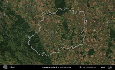 powiat dzierzoniowski. Eylül 2024 'te çekilen Kopernik Nöbetçi karolarından oluşan bir uydu görüntüsünde Polonya' nın idari bölgesinin ana hatları belirlendi