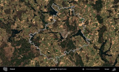 Gmina Geyiği. Polonya 'nın idari bölgesini Nisan 2020' de çekilen Kopernik Nöbetçi karolarından oluşan bir uydu görüntüsüne göre özetledik.