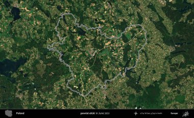 powiat elcki. Polonya 'nın idari bölgesini Haziran 2021' de çekilen Kopernik Sentinel karolarından oluşan bir uydu görüntüsü ile özetledik.