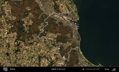 Gdynia. Polonya 'nın idari bölgesini Nisan 2019' da çekilen Kopernik Nöbetçi karolarından oluşan bir uydu görüntüsüne göre özetledik.