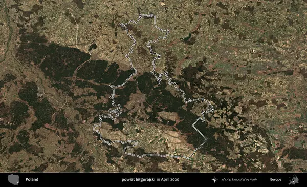 powiat bilgorajski. Polonya 'nın idari bölgesini Nisan 2020' de çekilen Kopernik Nöbetçi karolarından oluşan bir uydu görüntüsüne göre özetledik.