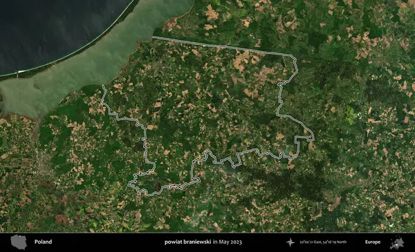 powiat braniewski. Polonya 'nın idari bölgesini Mayıs 2023' te çekilen Kopernik Nöbetçi karolarından oluşan bir uydu görüntüsüne göre özetledik.