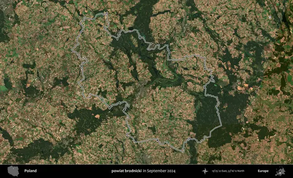 powiat brodnicki. Eylül 2024 'te çekilen Kopernik Nöbetçi karolarından oluşan bir uydu görüntüsünde Polonya' nın idari bölgesinin ana hatları belirlendi