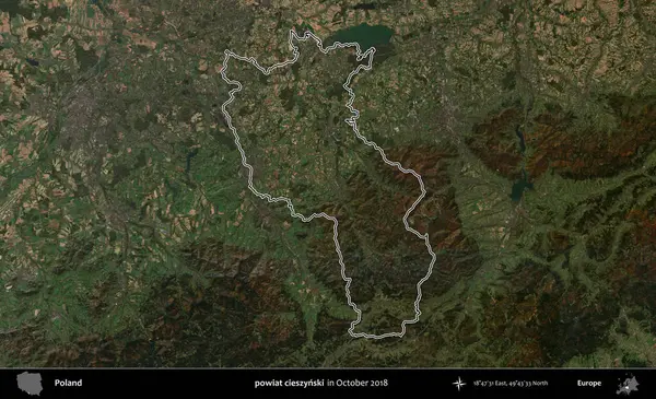 powiat cieszynski. Polonya 'nın idari bölgesini, Ekim 2018' de çekilen Kopernik Nöbetçi karolarından oluşan bir uydu görüntüsüne göre özetledik.