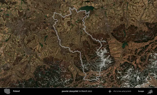 powiat cieszynski. Polonya 'nın idari bölgesini Mart 2022' de çekilen Kopernik Sentinel karolarından oluşan bir uydu görüntüsü ile özetledik.