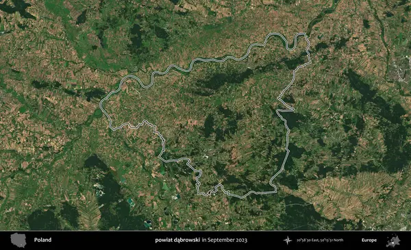 powiat dabrowski. Eylül 2023 'te çekilen Copernicus Sentinel karolarından oluşan bir uydu görüntüsü üzerine Polonya' nın idari bölgesinin ana hatlarını belirledik.