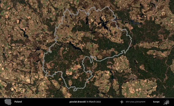 powiat drawski. Polonya 'nın idari bölgesini Mart 2022' de çekilen Kopernik Sentinel karolarından oluşan bir uydu görüntüsü ile özetledik.