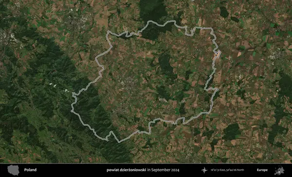 powiat dzierzoniowski. Eylül 2024 'te çekilen Kopernik Nöbetçi karolarından oluşan bir uydu görüntüsünde Polonya' nın idari bölgesinin ana hatları belirlendi