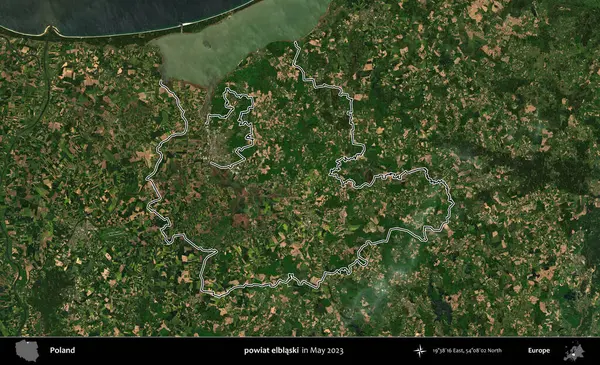 powiat elblaski. Polonya 'nın idari bölgesini Mayıs 2023' te çekilen Kopernik Nöbetçi karolarından oluşan bir uydu görüntüsüne göre özetledik.