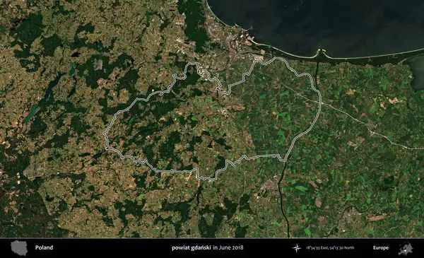 powiat gdanski. Polonya 'nın idari bölgesini Haziran 2018' de çekilen Kopernik Nöbetçi karolarından oluşan bir uydu görüntüsüne göre özetledik.