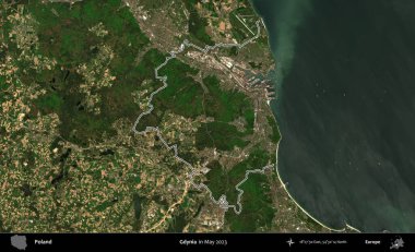 Gdynia. Polonya 'nın idari bölgesini Mayıs 2023' te çekilen Kopernik Nöbetçi karolarından oluşan bir uydu görüntüsüne göre özetledik.