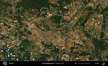 powiat glogowski. Polonya 'nın idari bölgesini Ağustos 2018' de çekilen Kopernik Nöbetçi karolarından oluşan bir uydu görüntüsüne göre özetledik.