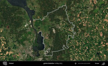 gmina Goleniow. Polonya 'nın idari bölgesini Mayıs 2023' te çekilen Kopernik Nöbetçi karolarından oluşan bir uydu görüntüsüne göre özetledik.