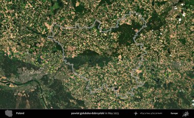 powiat golubsko-dobrzynski. Polonya 'nın idari bölgesini Mayıs 2023' te çekilen Kopernik Nöbetçi karolarından oluşan bir uydu görüntüsüne göre özetledik.