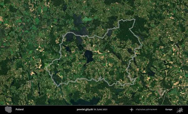 powiat gizycki. Polonya 'nın idari bölgesini Haziran 2021' de çekilen Kopernik Sentinel karolarından oluşan bir uydu görüntüsü ile özetledik.