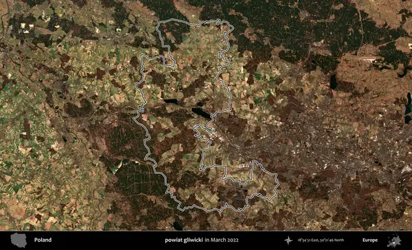 powiat gliwicki. Polonya 'nın idari bölgesini Mart 2022' de çekilen Kopernik Sentinel karolarından oluşan bir uydu görüntüsü ile özetledik.