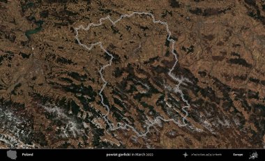 powiat gorlicki. Polonya 'nın idari bölgesini Mart 2022' de çekilen Kopernik Sentinel karolarından oluşan bir uydu görüntüsü ile özetledik.