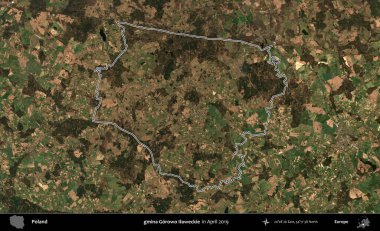 gmina Gorowo Ilaweckie. Polonya 'nın idari bölgesini Nisan 2019' da çekilen Kopernik Nöbetçi karolarından oluşan bir uydu görüntüsüne göre özetledik.