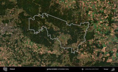 gmina Grodek. Polonya 'nın idari bölgesini, Ekim 2024' te çekilen Kopernik Nöbetçi karolarından oluşan bir uydu görüntüsüne göre özetledik.