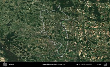 powiat hrubieszowski. Polonya 'nın idari bölgesini Haziran 2018' de çekilen Kopernik Nöbetçi karolarından oluşan bir uydu görüntüsüne göre özetledik.