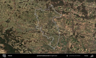 powiat hrubieszowski. Polonya 'nın idari bölgesini Nisan 2020' de çekilen Kopernik Nöbetçi karolarından oluşan bir uydu görüntüsüne göre özetledik.