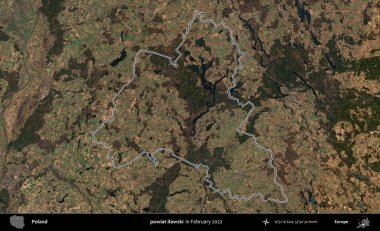 powiat ilawski. Polonya 'nın idari bölgesinin ana hatlarını, Şubat 2022' de çekilen Kopernik Nöbetçi karolarından oluşan bir uydu görüntüsü oluşturdu.