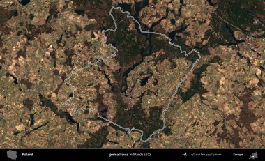 gmina Ilawa. Polonya 'nın idari bölgesini Mart 2022' de çekilen Kopernik Sentinel karolarından oluşan bir uydu görüntüsü ile özetledik.