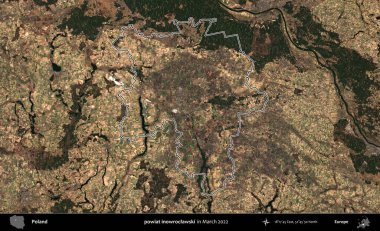 powiat inowroclawski. Polonya 'nın idari bölgesini Mart 2022' de çekilen Kopernik Sentinel karolarından oluşan bir uydu görüntüsü ile özetledik.