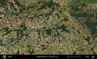 powiat jarocinski. Eylül 2024 'te çekilen Kopernik Nöbetçi karolarından oluşan bir uydu görüntüsünde Polonya' nın idari bölgesinin ana hatları belirlendi