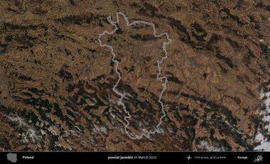 Powiat Jaselski. Polonya 'nın idari bölgesini Mart 2022' de çekilen Kopernik Sentinel karolarından oluşan bir uydu görüntüsü ile özetledik.