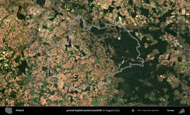 powiat kedzierzynsko-kozielski. Polonya 'nın idari bölgesini Ağustos 2024' te çekilen Kopernik Nöbetçi karolarından oluşan bir uydu görüntüsüne göre özetledik.