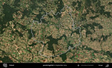 powiat kepinski. Eylül 2024 'te çekilen Kopernik Nöbetçi karolarından oluşan bir uydu görüntüsünde Polonya' nın idari bölgesinin ana hatları belirlendi