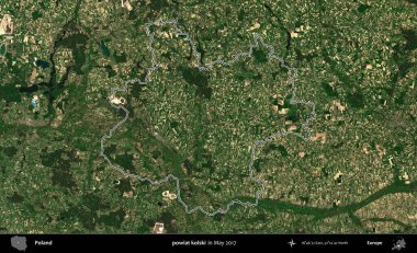 powiat kolski. Mayıs 2017 'de çekilen Kopernik Nöbetçi karolarından oluşan bir uydu görüntüsü üzerine Polonya' nın idari bölgesinin ana hatlarını belirledik.