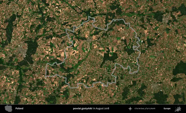 powiat gostynski. Polonya 'nın idari bölgesini Ağustos 2018' de çekilen Kopernik Nöbetçi karolarından oluşan bir uydu görüntüsüne göre özetledik.
