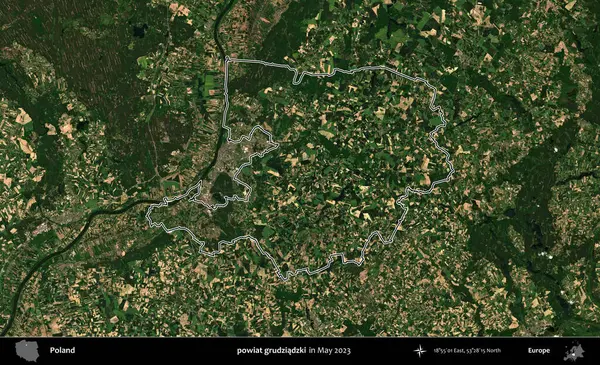 powiat grudziadzki. Polonya 'nın idari bölgesini Mayıs 2023' te çekilen Kopernik Nöbetçi karolarından oluşan bir uydu görüntüsüne göre özetledik.