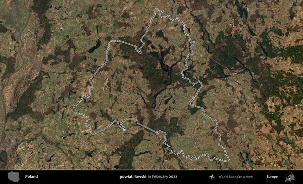 powiat ilawski. Polonya 'nın idari bölgesinin ana hatlarını, Şubat 2022' de çekilen Kopernik Nöbetçi karolarından oluşan bir uydu görüntüsü oluşturdu.