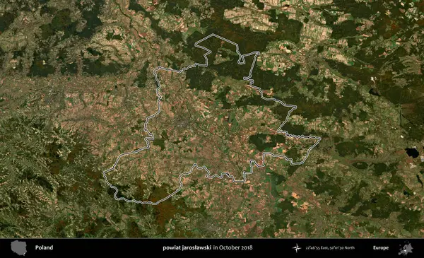powiat jaroslawski. Polonya 'nın idari bölgesini, Ekim 2018' de çekilen Kopernik Nöbetçi karolarından oluşan bir uydu görüntüsüne göre özetledik.