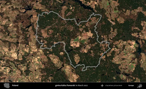 gmina Kalisz Pomorski. Polonya 'nın idari bölgesini Mart 2022' de çekilen Kopernik Sentinel karolarından oluşan bir uydu görüntüsü ile özetledik.
