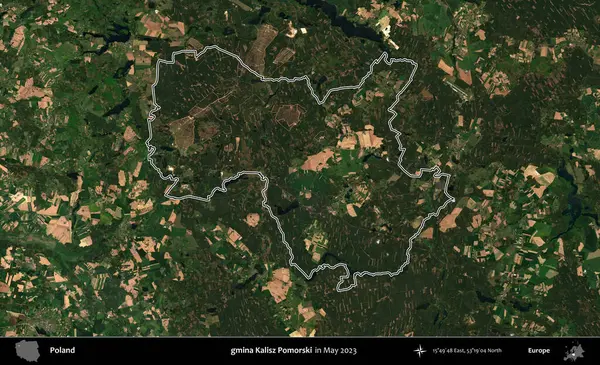 gmina Kalisz Pomorski. Polonya 'nın idari bölgesini Mayıs 2023' te çekilen Kopernik Nöbetçi karolarından oluşan bir uydu görüntüsüne göre özetledik.